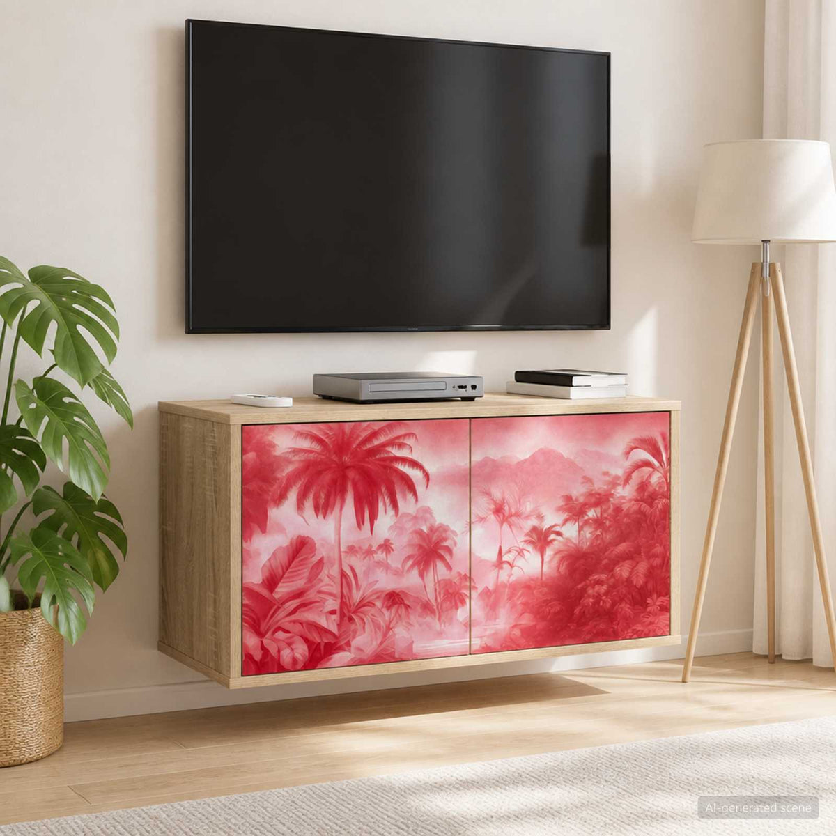 vidaXL Wall-mounted TV Cabinet AACHEN 69 x 33 x 40 cm Sonoma Oak