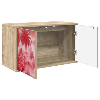 vidaXL Wall-mounted TV Cabinet AACHEN 69 x 33 x 40 cm Sonoma Oak