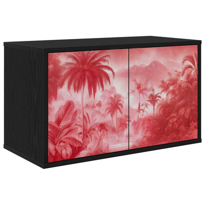 vidaXL Wall-mounted TV Cabinet AACHEN 69 x 33 x 40 cm Black Oak