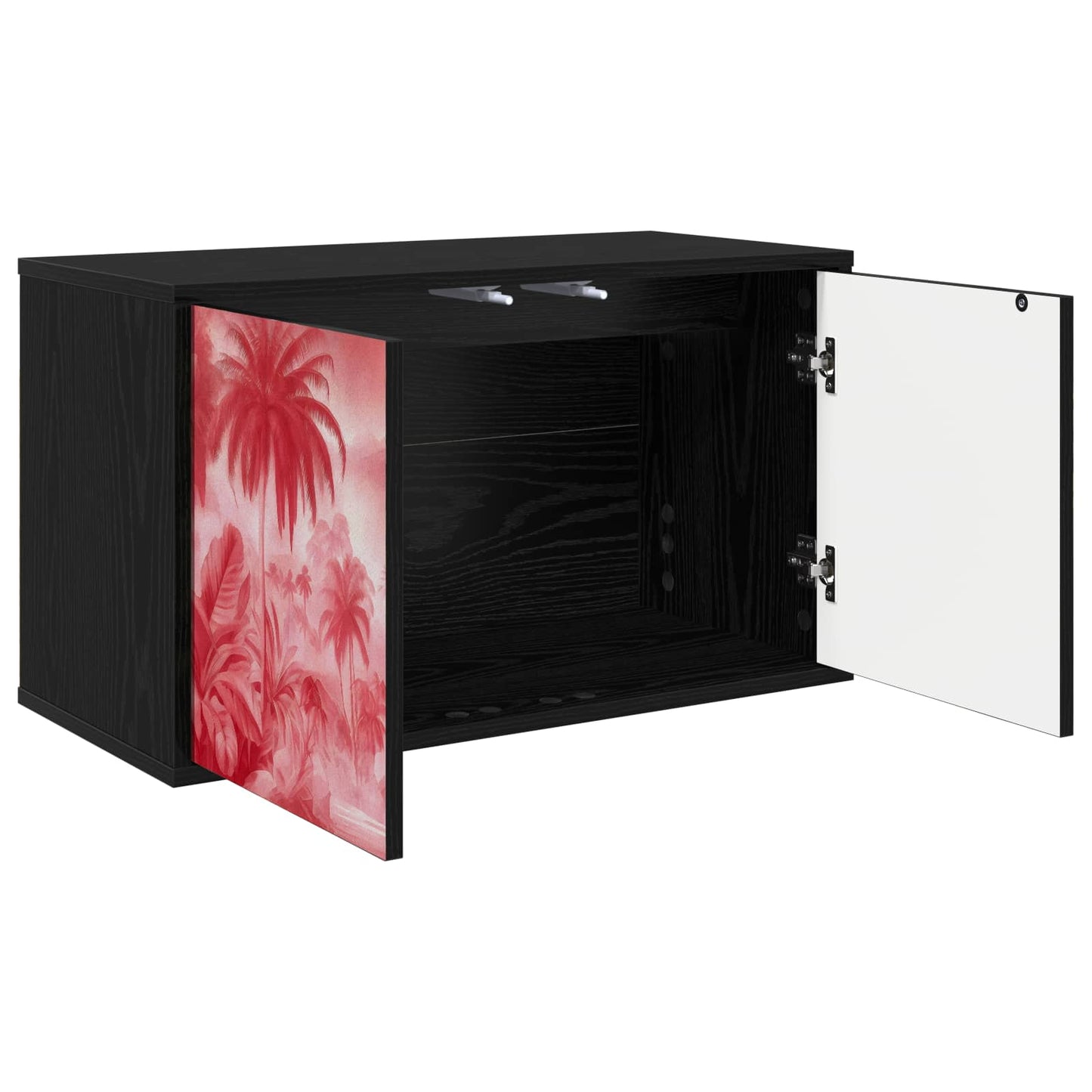 vidaXL Wall-mounted TV Cabinet AACHEN 69 x 33 x 40 cm Black Oak