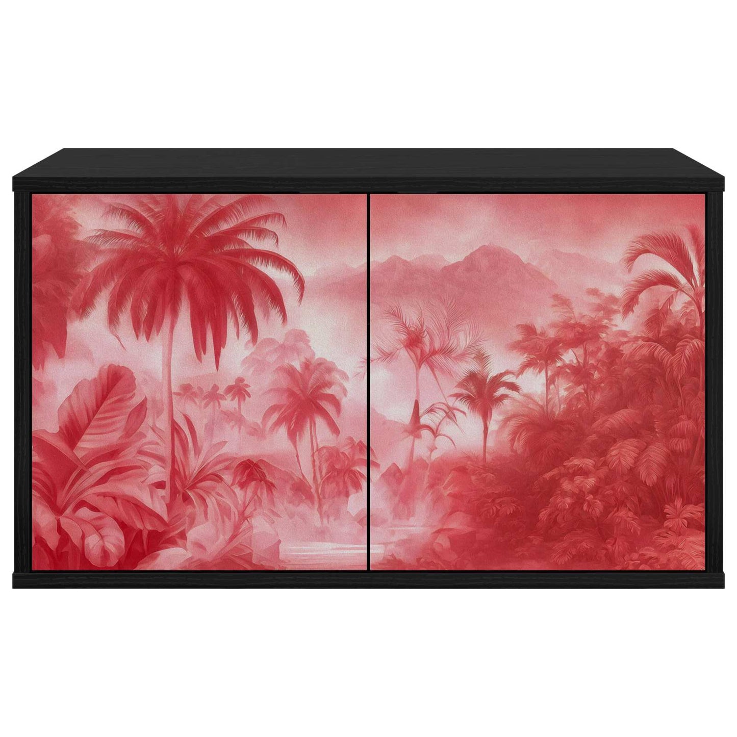 vidaXL Wall-mounted TV Cabinet AACHEN 69 x 33 x 40 cm Black Oak