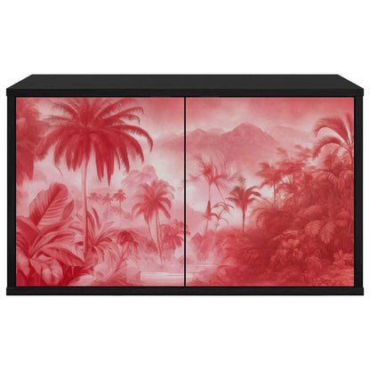 vidaXL Wall-mounted TV Cabinet AACHEN 69 x 33 x 40 cm Black Oak