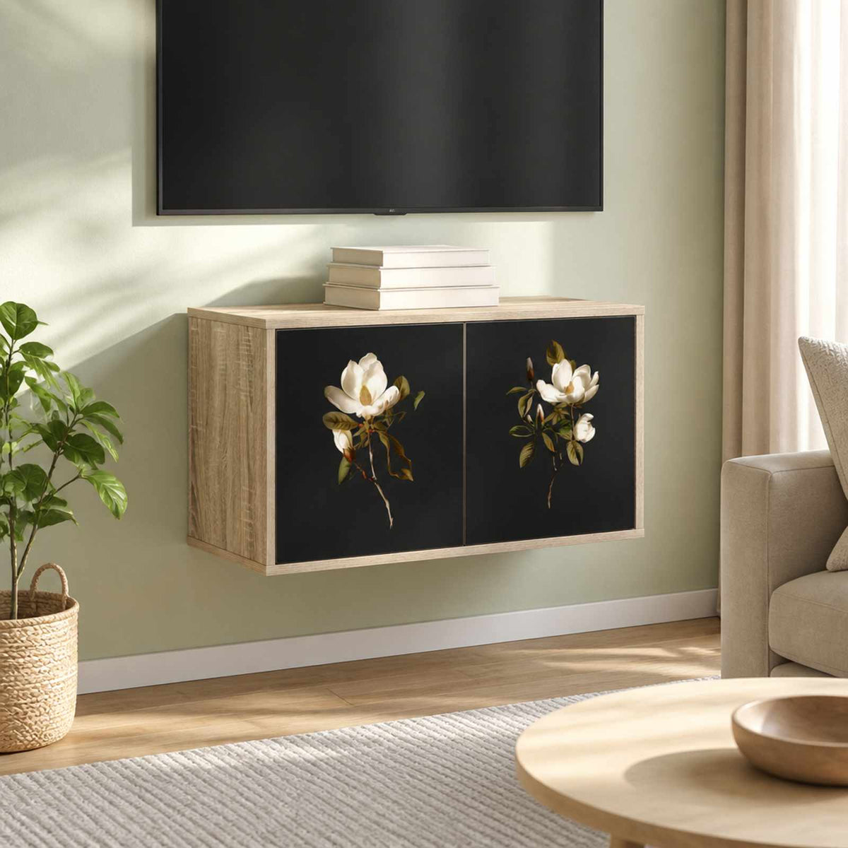 vidaXL Wall-mounted TV Cabinet BREMEN 69 x 33 x 40 cm Sonoma Oak