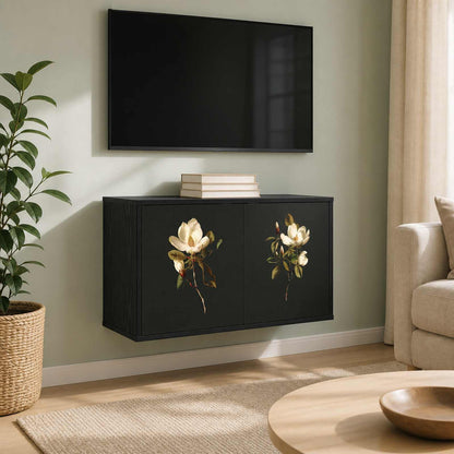 vidaXL Wall-mounted TV Cabinet BREMEN 69 x 33 x 40 cm Black Oak