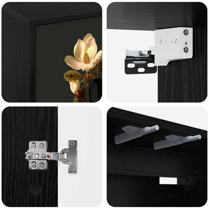 vidaXL Wall-mounted TV Cabinet BREMEN 69 x 33 x 40 cm Black Oak