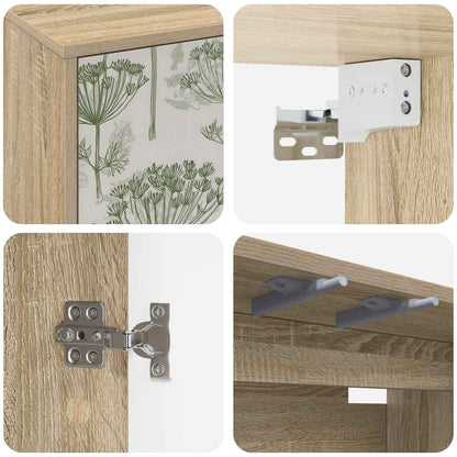 vidaXL Wall-mounted TV Cabinet GOTHA 69 x 33 x 40 cm Sonoma Oak