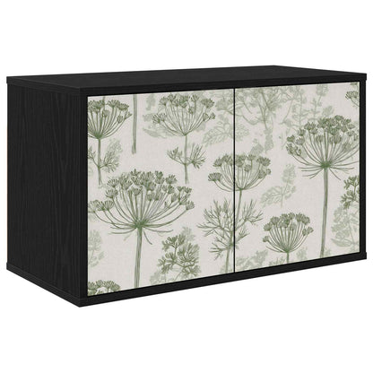 vidaXL Wall-mounted TV Cabinet GOTHA 69 x 33 x 40 cm Black Oak