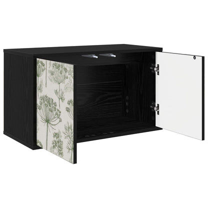 vidaXL Wall-mounted TV Cabinet GOTHA 69 x 33 x 40 cm Black Oak