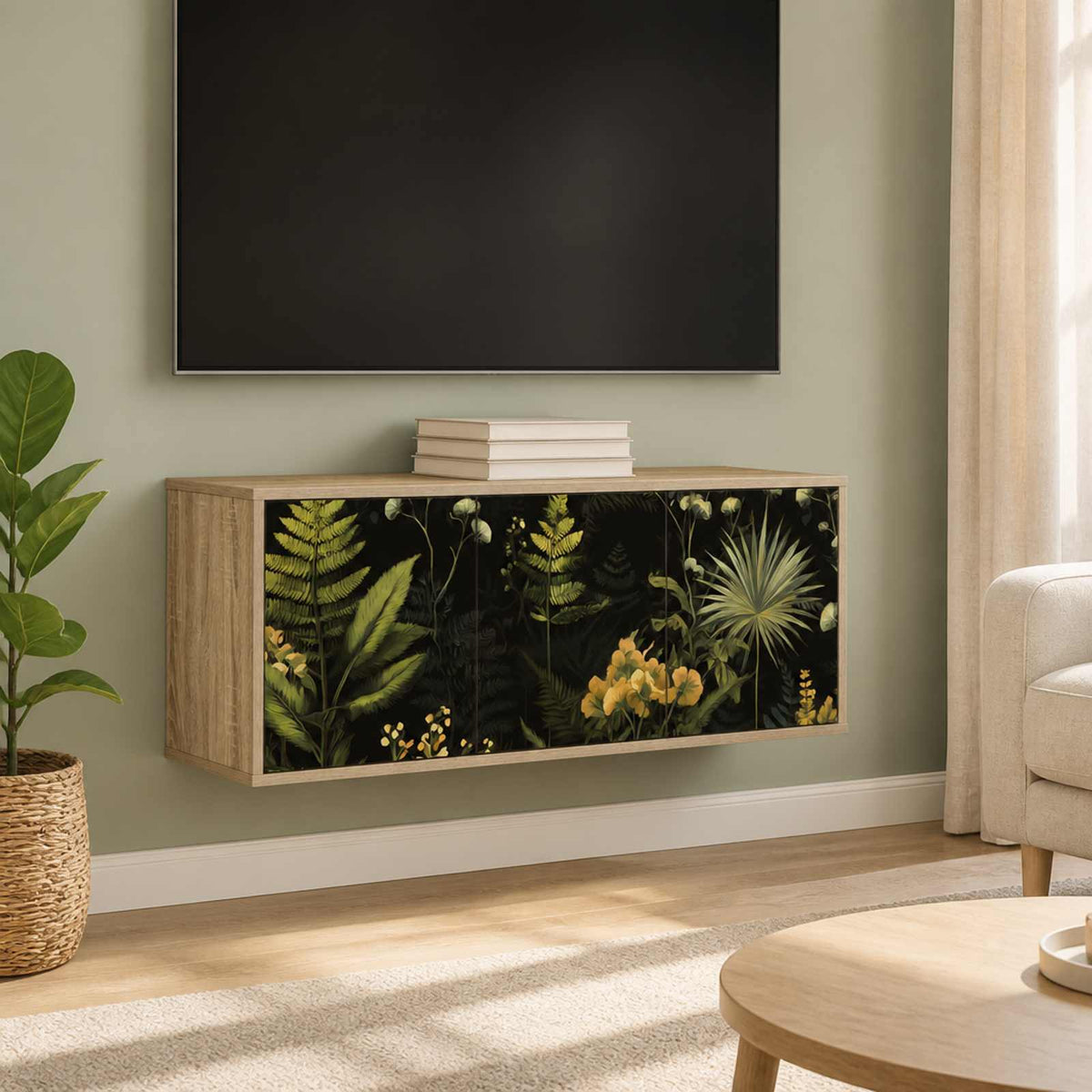 vidaXL Wall-mounted TV Cabinet RHENEN 102 x 33 x 40 cm Sonoma Oak