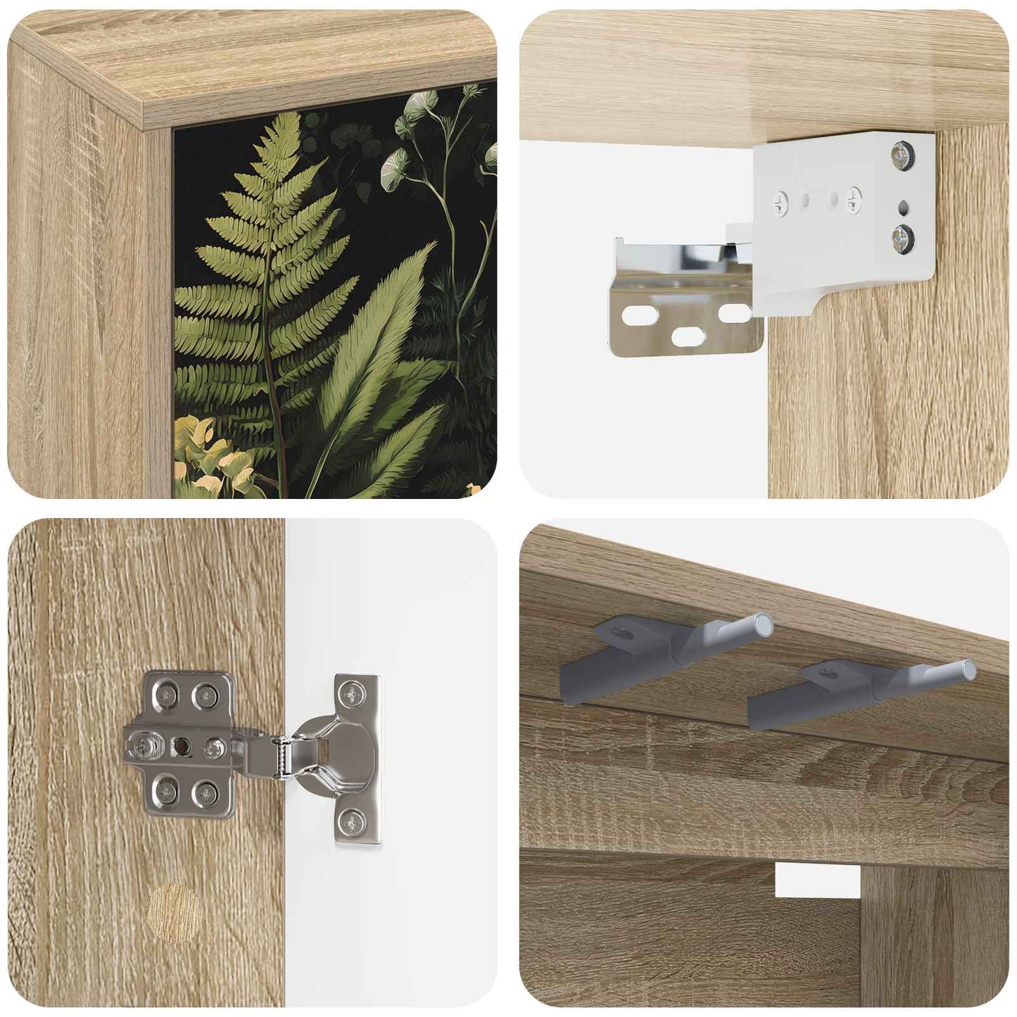 vidaXL Wall-mounted TV Cabinet RHENEN 102 x 33 x 40 cm Sonoma Oak