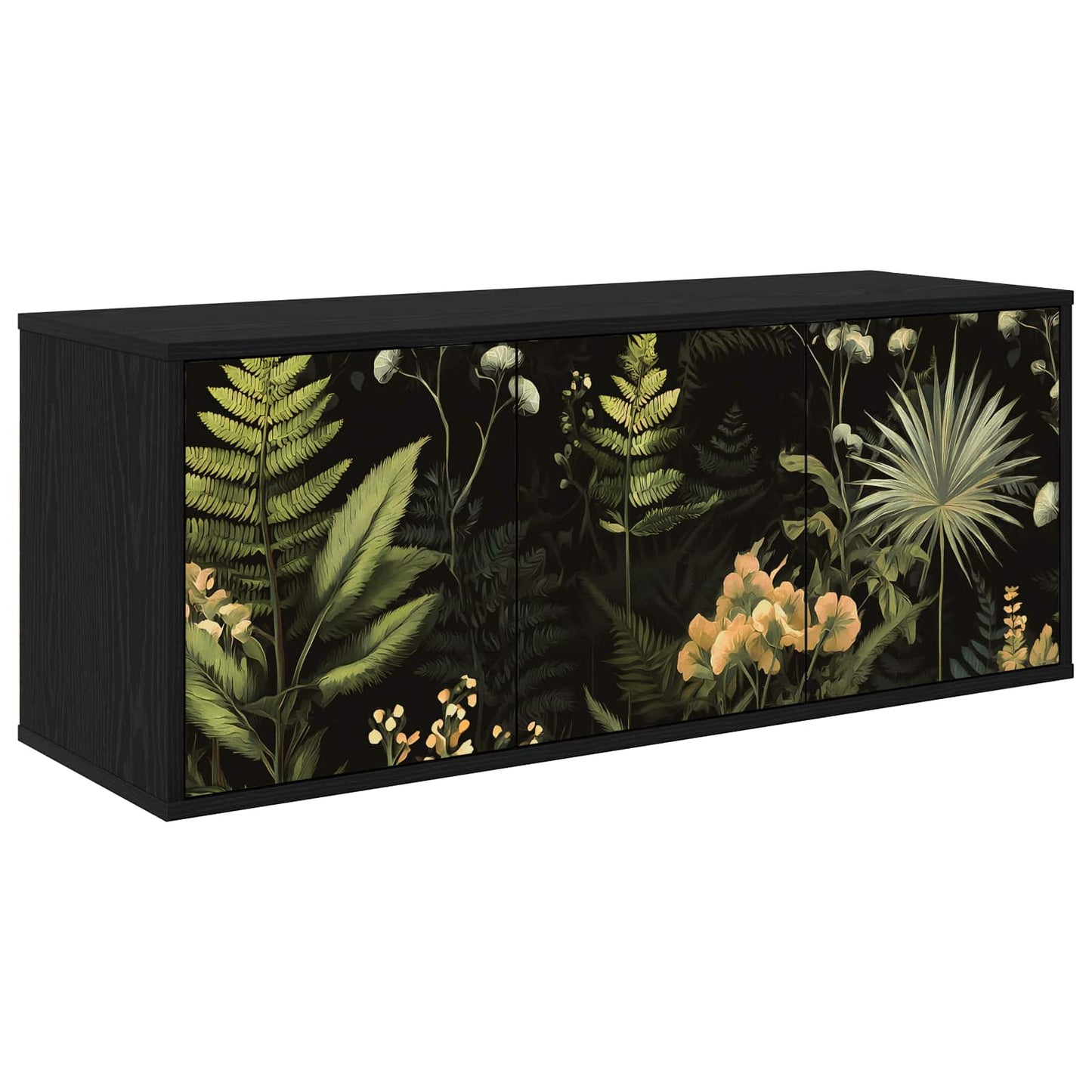 vidaXL Wall-mounted TV Cabinet RHENEN 102 x 33 x 40 cm Black Oak