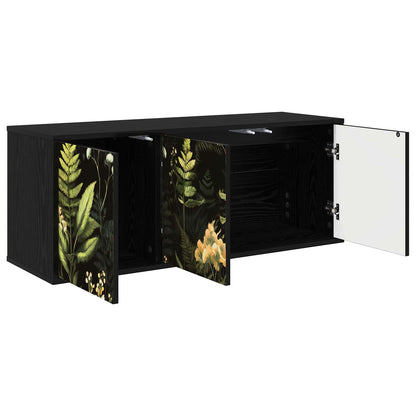 vidaXL Wall-mounted TV Cabinet RHENEN 102 x 33 x 40 cm Black Oak