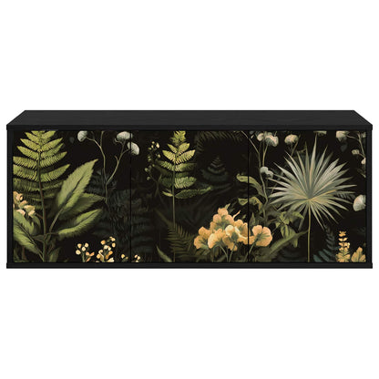 vidaXL Wall-mounted TV Cabinet RHENEN 102 x 33 x 40 cm Black Oak