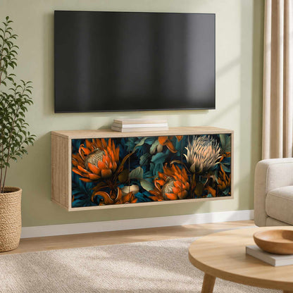 vidaXL Wall-mounted TV Cabinet LOCHEM 102 x 33 x 40 cm Sonoma Oak