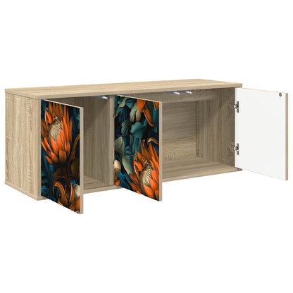 vidaXL Wall-mounted TV Cabinet LOCHEM 102 x 33 x 40 cm Sonoma Oak