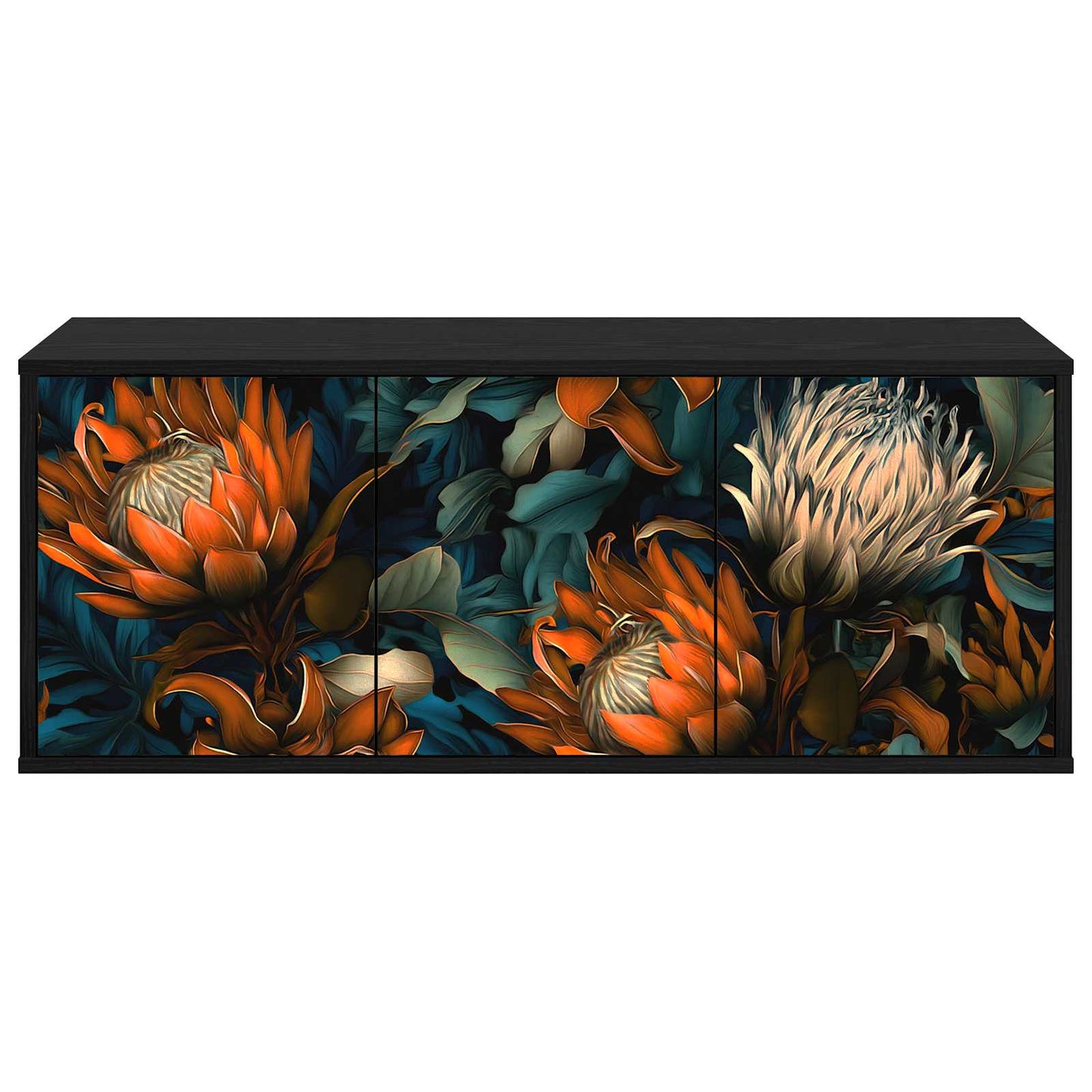 vidaXL Wall-mounted TV Cabinet LOCHEM 102 x 33 x 40 cm Black Oak