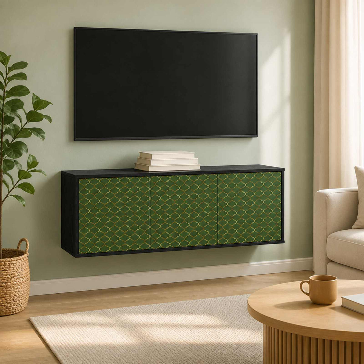 vidaXL Wall-mounted TV Cabinet GELEEN 102 x 33 x 40 cm Black Oak