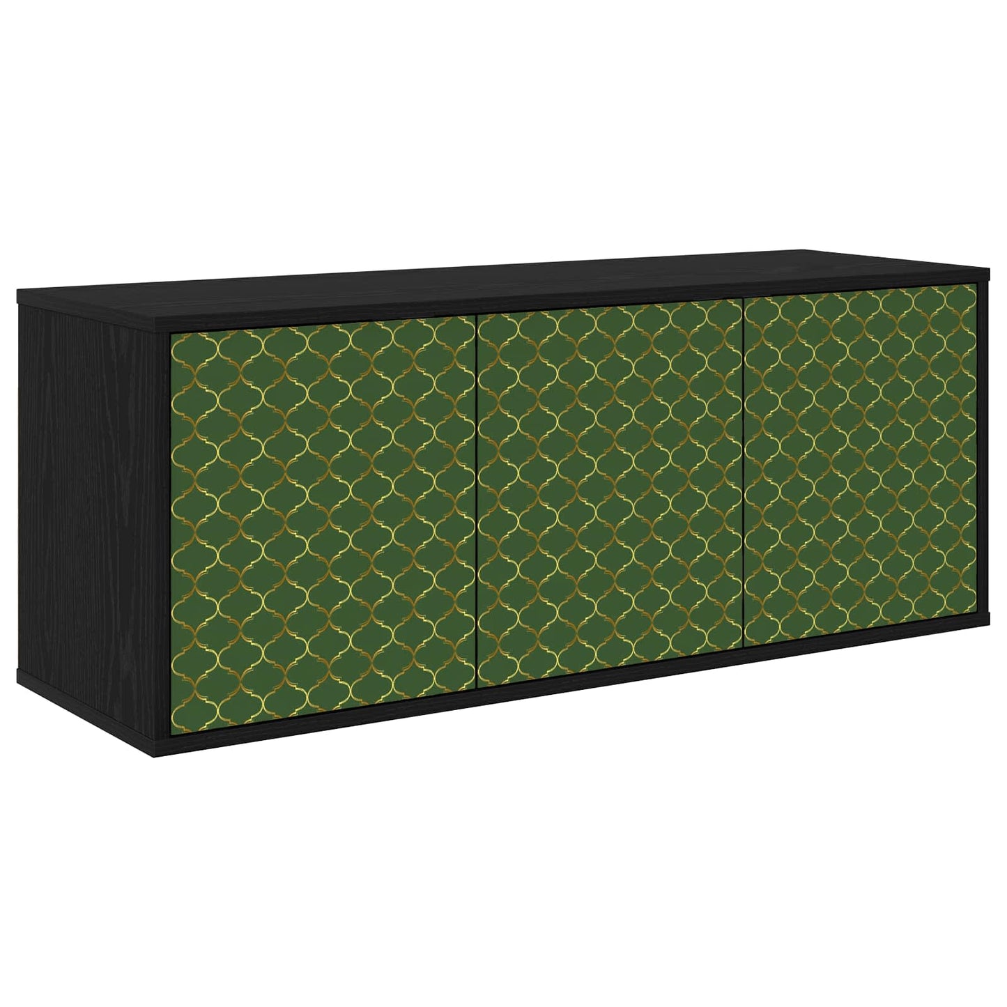 vidaXL Wall-mounted TV Cabinet GELEEN 102 x 33 x 40 cm Black Oak