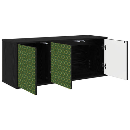 vidaXL Wall-mounted TV Cabinet GELEEN 102 x 33 x 40 cm Black Oak