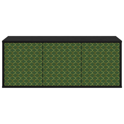vidaXL Wall-mounted TV Cabinet GELEEN 102 x 33 x 40 cm Black Oak