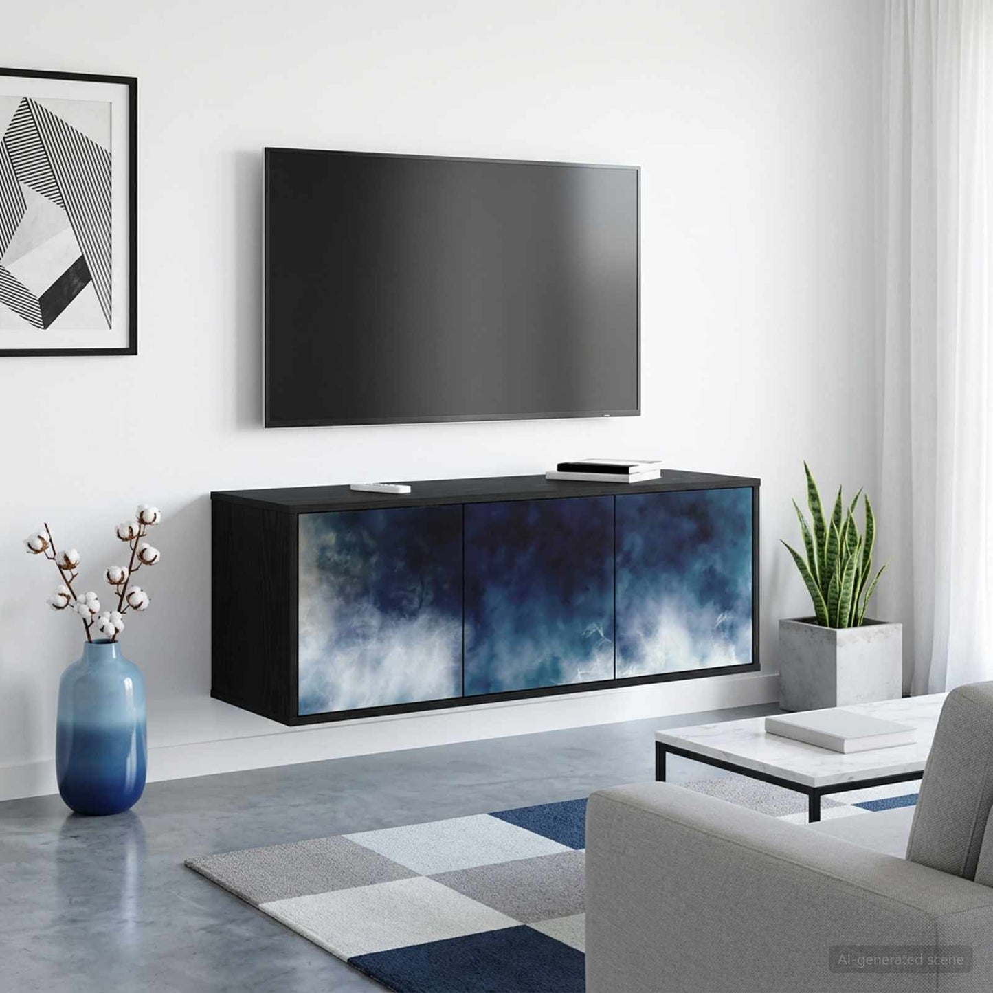 vidaXL Wall-mounted TV Cabinet RAALTE 102 x 33 x 40 cm Black Oak