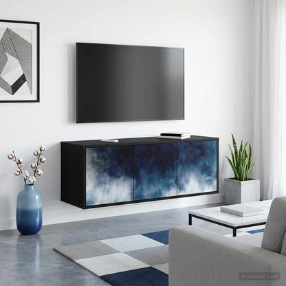 vidaXL Wall-mounted TV Cabinet RAALTE 102 x 33 x 40 cm Black Oak