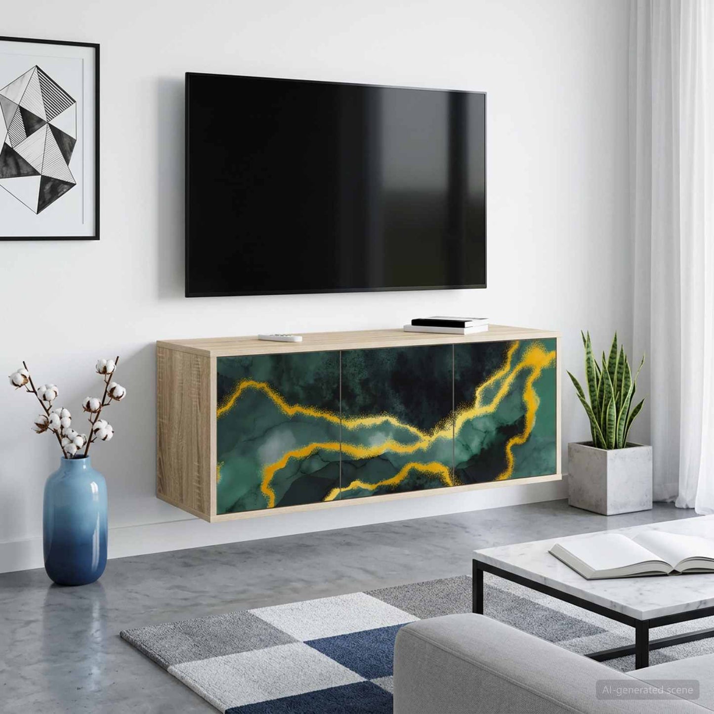 vidaXL Wall-mounted TV Cabinet WIJHE 102 x 33 x 40 cm Sonoma Oak