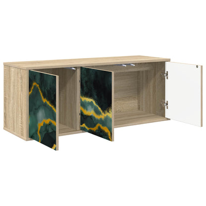 vidaXL Wall-mounted TV Cabinet WIJHE 102 x 33 x 40 cm Sonoma Oak