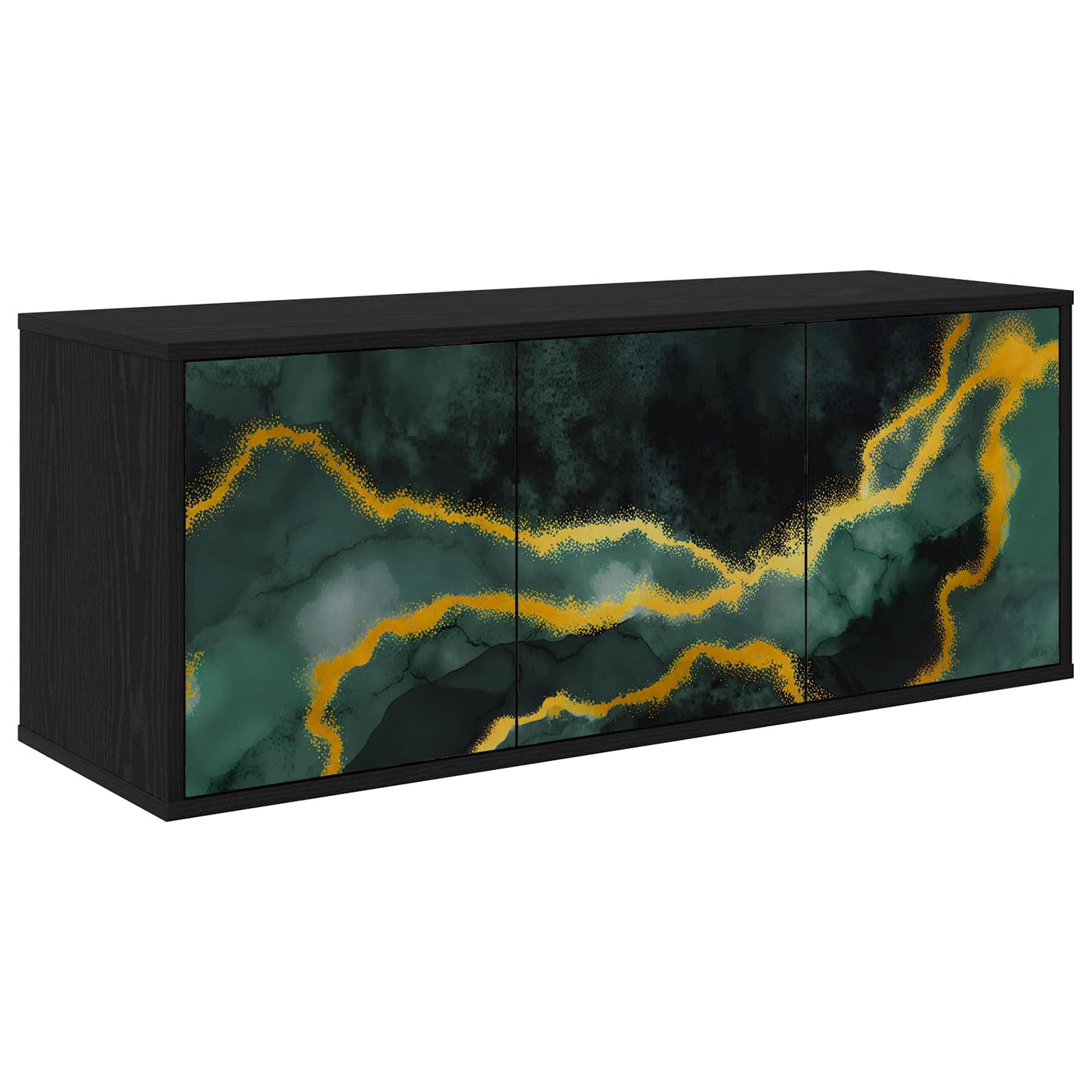 vidaXL Wall-mounted TV Cabinet WIJHE 102 x 33 x 40 cm Black Oak