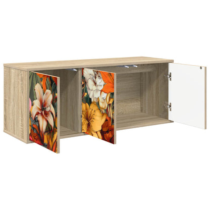 vidaXL Wall-mounted TV Cabinet GENNEP 102 x 33 x 40 cm Sonoma Oak