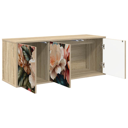 vidaXL Wall-mounted TV Cabinet BORNE 102 x 33 x 40 cm Sonoma Oak