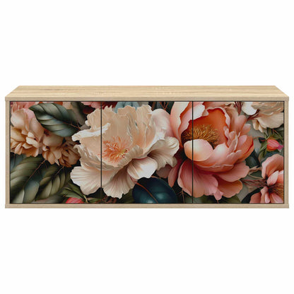 vidaXL Wall-mounted TV Cabinet BORNE 102 x 33 x 40 cm Sonoma Oak