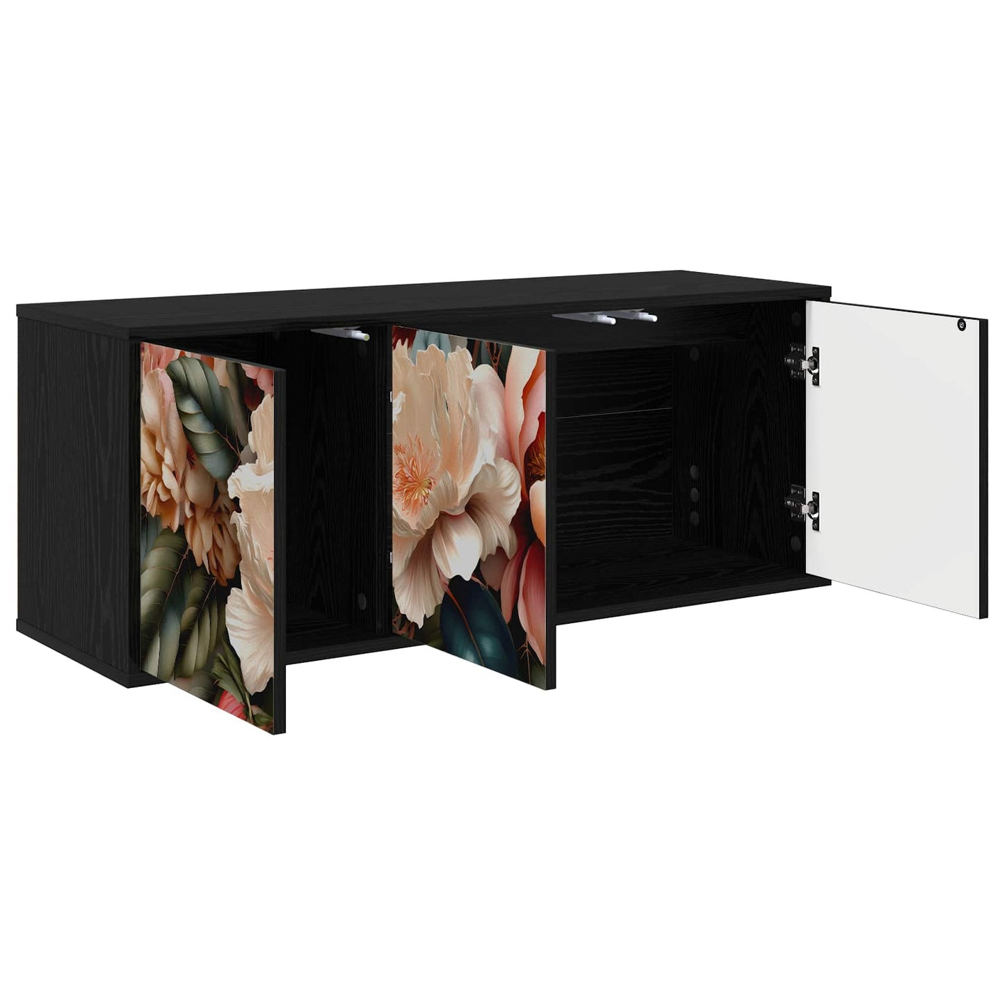 vidaXL Wall-mounted TV Cabinet BORNE 102 x 33 x 40 cm Black Oak