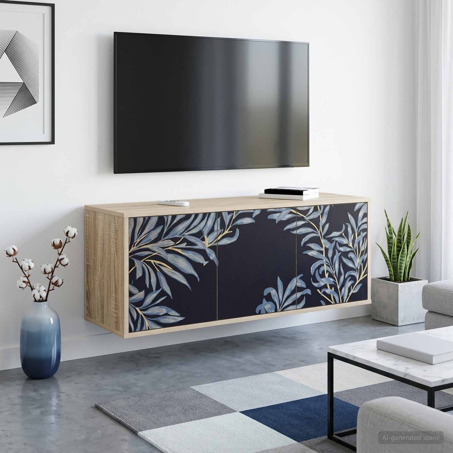 vidaXL Wall-mounted TV Cabinet DOKKUM 102 x 33 x 40 cm Sonoma Oak