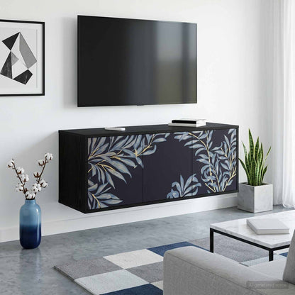 vidaXL Wall-mounted TV Cabinet DOKKUM 102 x 33 x 40 cm Black Oak