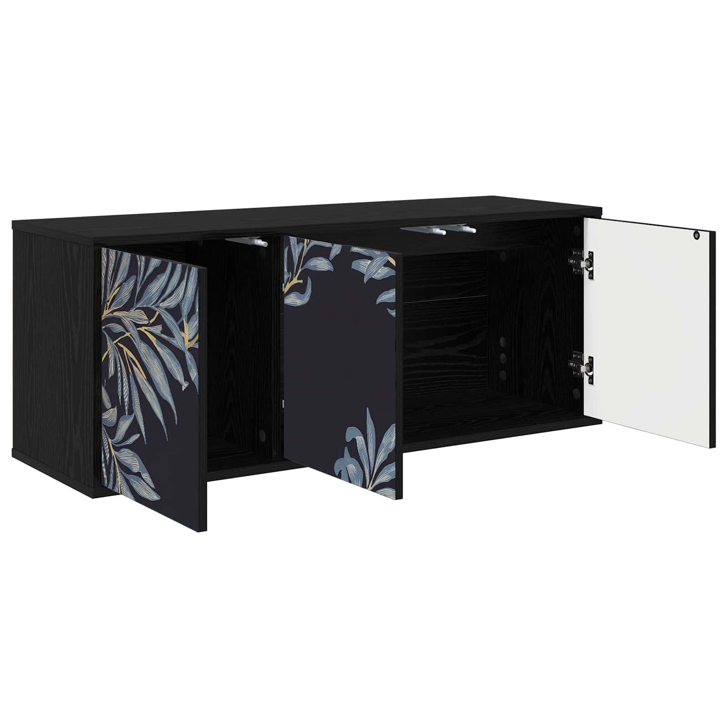 vidaXL Wall-mounted TV Cabinet DOKKUM 102 x 33 x 40 cm Black Oak