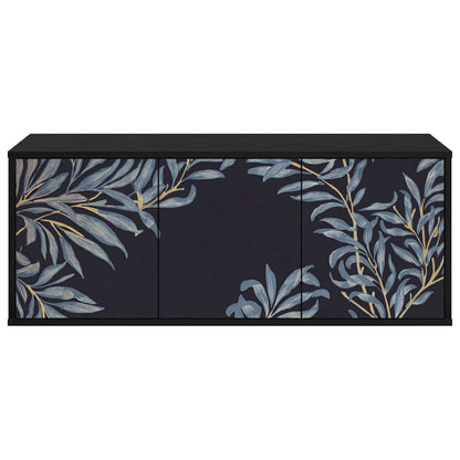 vidaXL Wall-mounted TV Cabinet DOKKUM 102 x 33 x 40 cm Black Oak