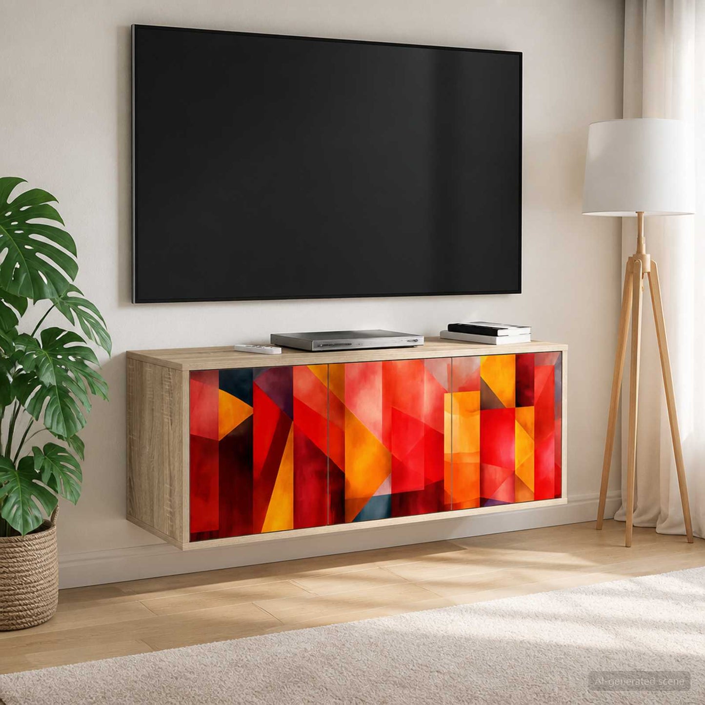 vidaXL Wall-mounted TV Cabinet HEESCH 102 x 33 x 40 cm Sonoma Oak