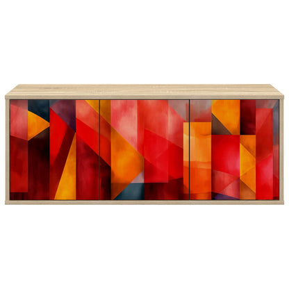 vidaXL Wall-mounted TV Cabinet HEESCH 102 x 33 x 40 cm Sonoma Oak