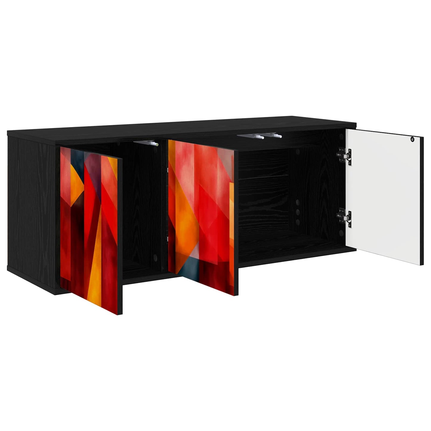 vidaXL Wall-mounted TV Cabinet HEESCH 102 x 33 x 40 cm Black Oak