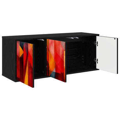 vidaXL Wall-mounted TV Cabinet HEESCH 102 x 33 x 40 cm Black Oak