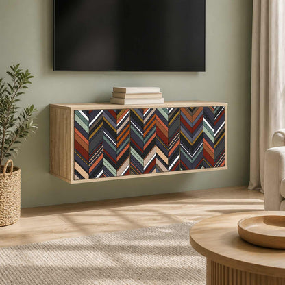 vidaXL Wall-mounted TV Cabinet OMMEN 102 x 33 x 40 cm Sonoma Oak