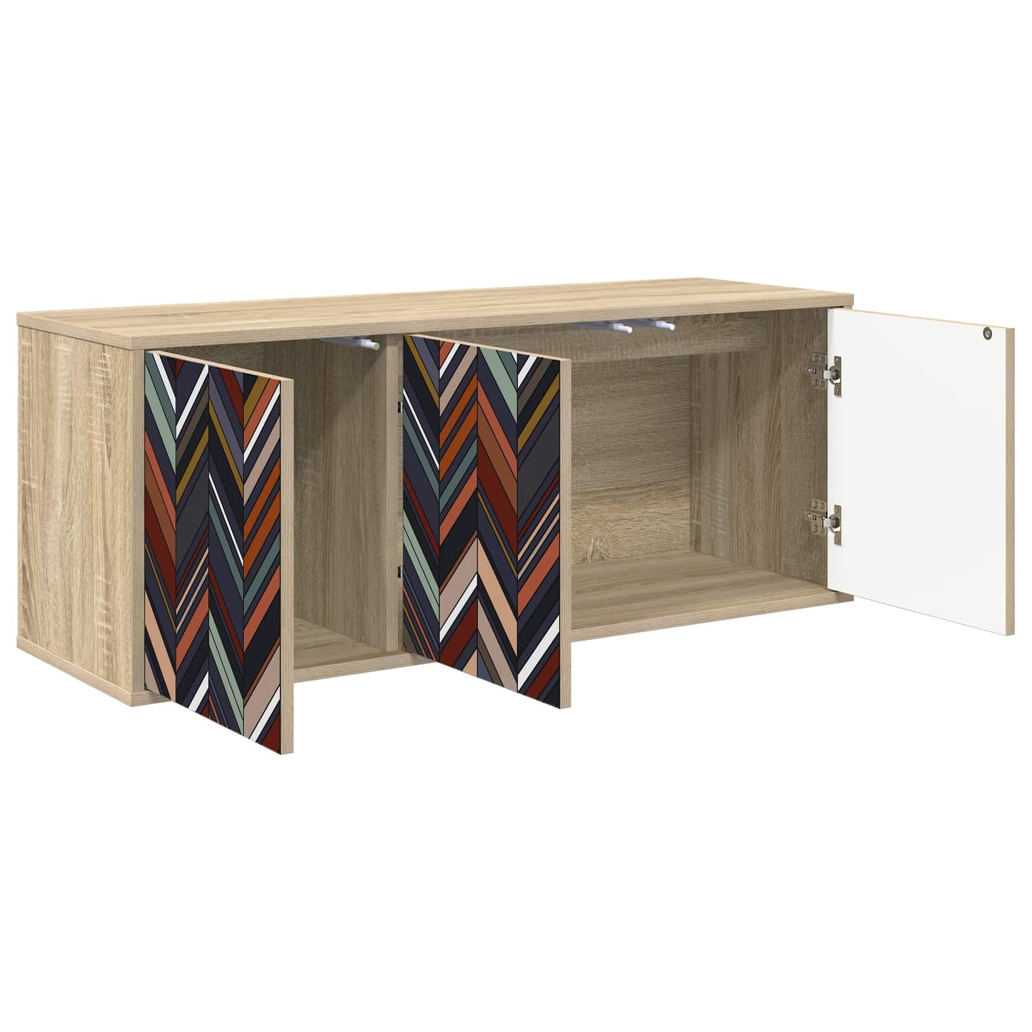 vidaXL Wall-mounted TV Cabinet OMMEN 102 x 33 x 40 cm Sonoma Oak