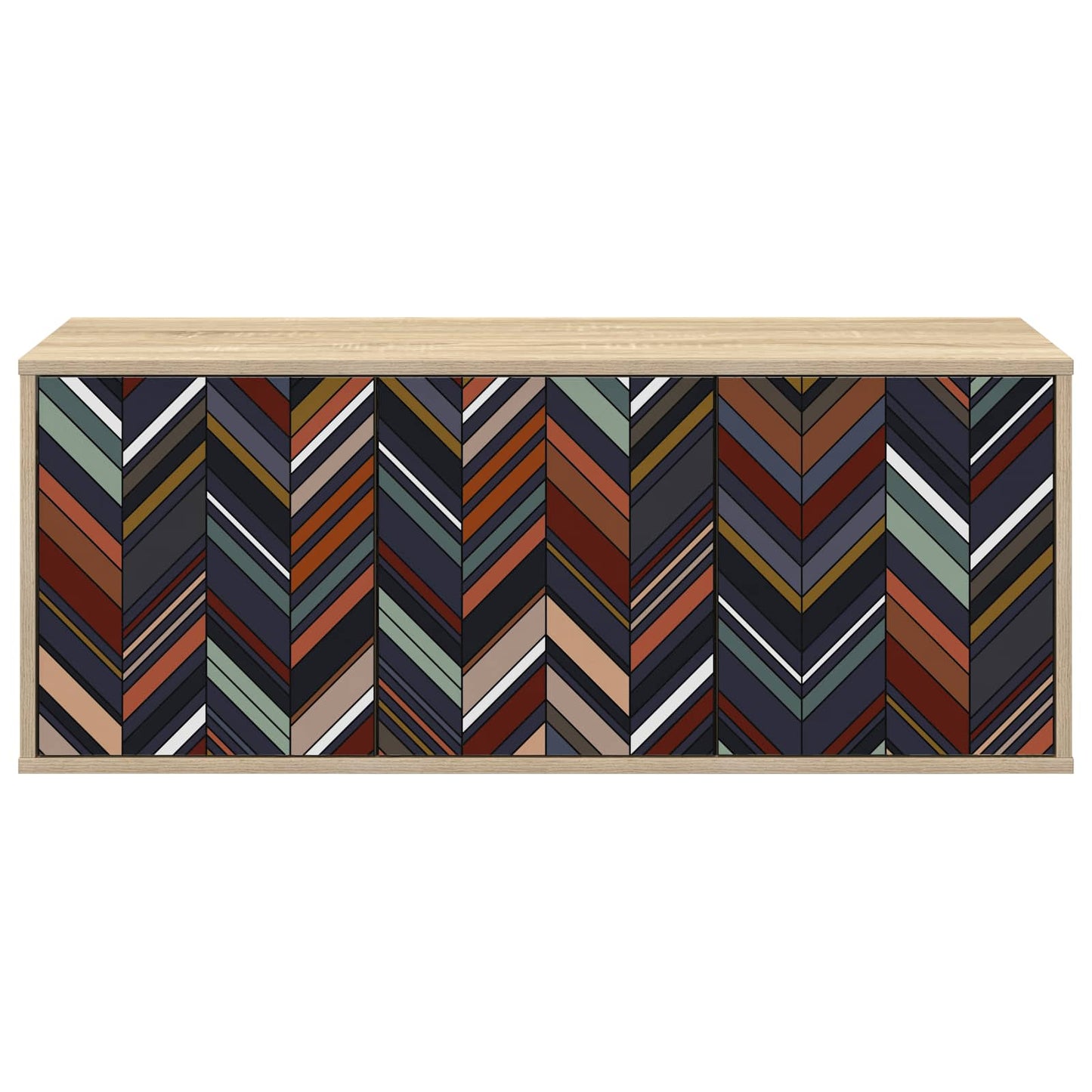 vidaXL Wall-mounted TV Cabinet OMMEN 102 x 33 x 40 cm Sonoma Oak
