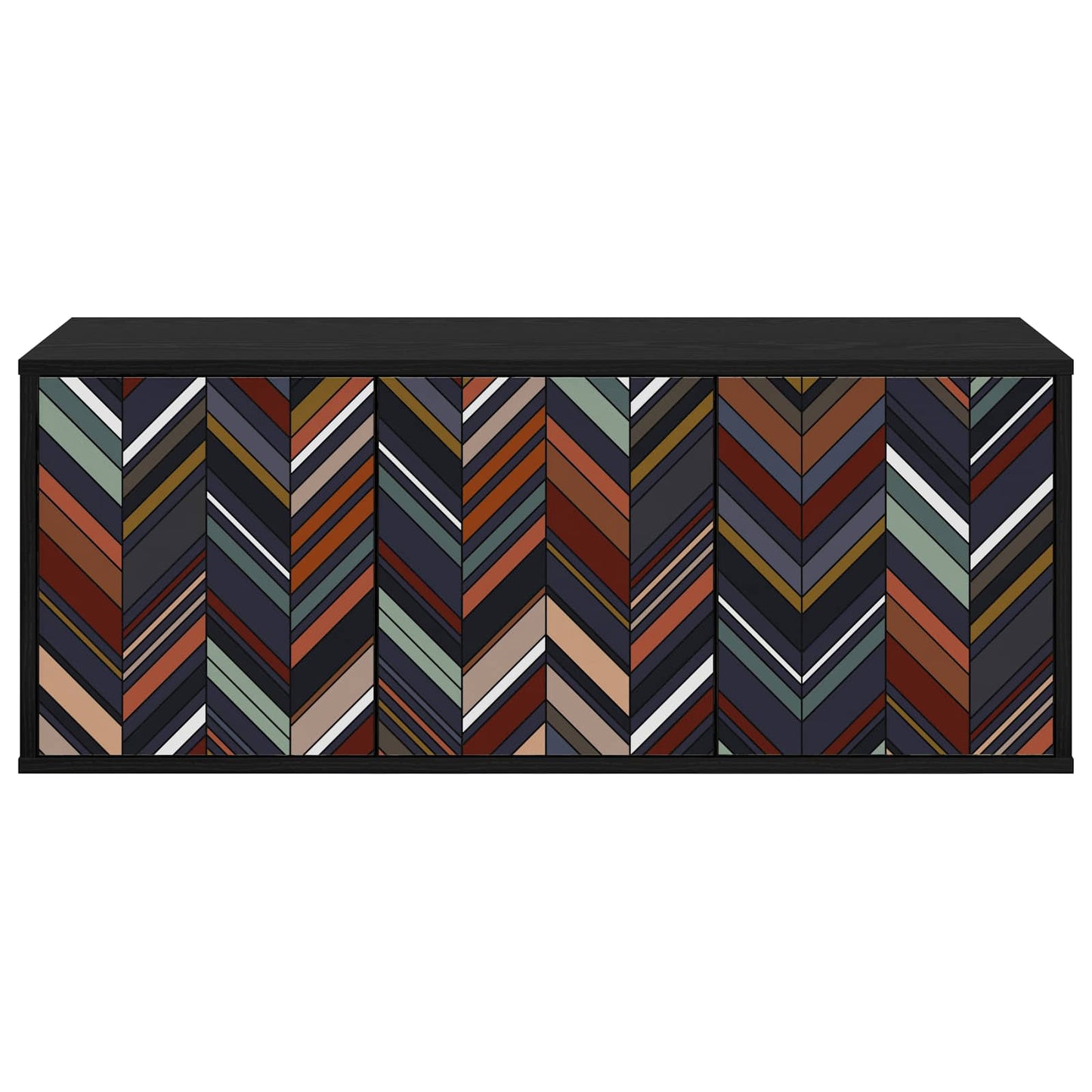 vidaXL Wall-mounted TV Cabinet OMMEN 102 x 33 x 40 cm Black Oak
