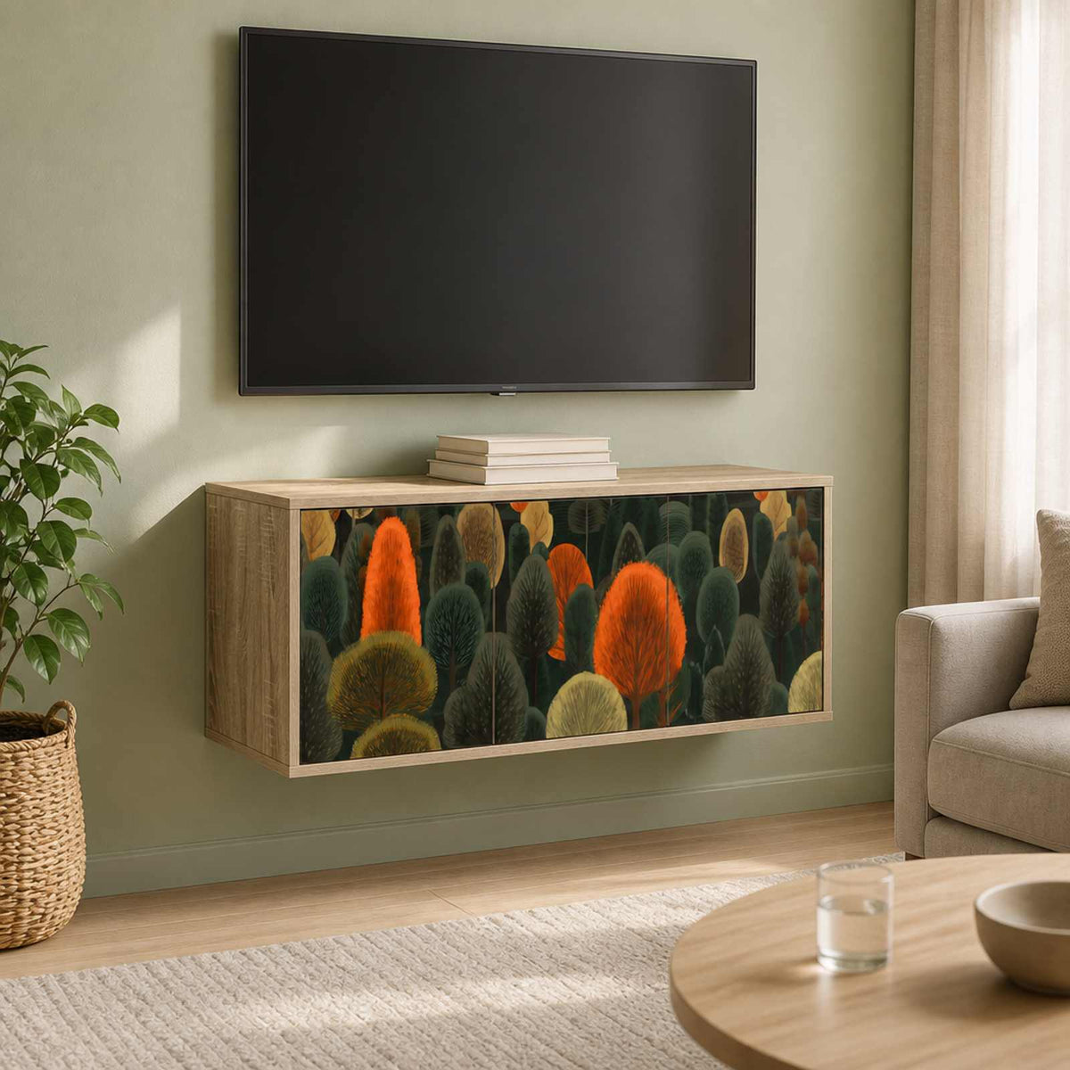 vidaXL Wall-mounted TV Cabinet ZAANDAM 102 x 33 x 40 cm Sonoma Oak