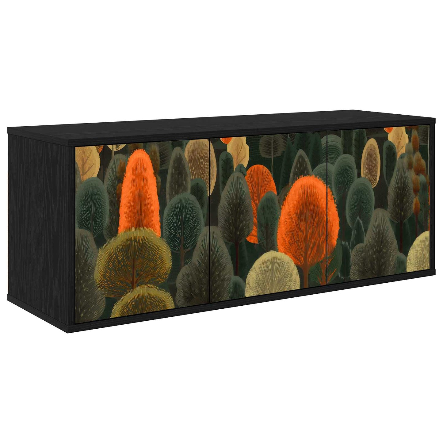 vidaXL Wall-mounted TV Cabinet ZAANDAM 102 x 33 x 40 cm Black Oak