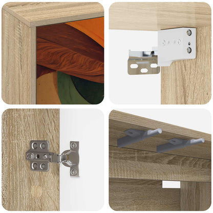 vidaXL Wall-mounted TV Cabinet BONN 102 x 33 x 40 cm Sonoma Oak