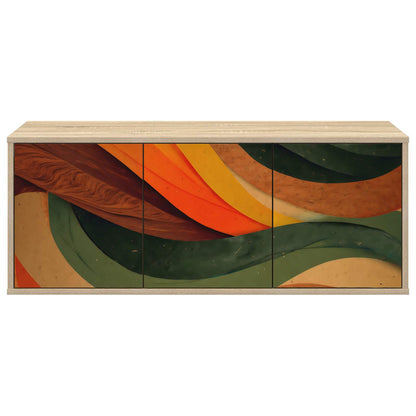 vidaXL Wall-mounted TV Cabinet BONN 102 x 33 x 40 cm Sonoma Oak