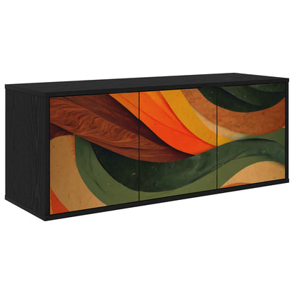 vidaXL Wall-mounted TV Cabinet BONN 102 x 33 x 40 cm Black Oak